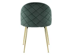 Conjunto De 6 Cadeiras Melbourne - Veludo E Metal Dourado - Verde