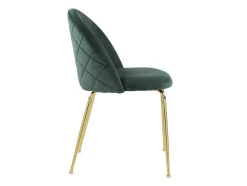 Conjunto De 6 Cadeiras Melbourne - Veludo E Metal Dourado - Verde