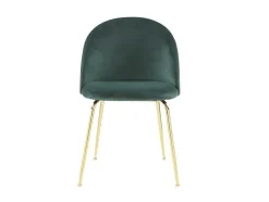 Conjunto De 6 Cadeiras Melbourne - Veludo E Metal Dourado - Verde