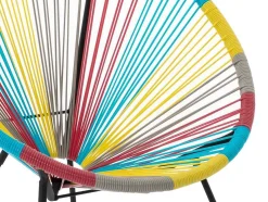 Conjunto De 2 Cadeiroes De Jardim Em Fios De Resina Entrancados Multicolor - Alios Iii De Mylia