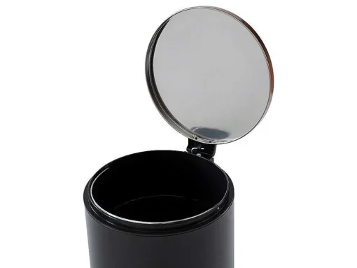 Conjunto De 2 Caixotes Do Lixo Com Pedal Em Inox De 30 L E 3 L Cor Preto E Cobre - Pira