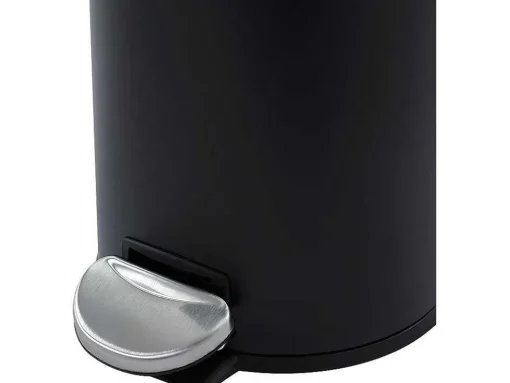Conjunto De 2 Caixotes Do Lixo Com Pedal Em Inox De 30 L E 3 L Cor Preto E Cobre - Pira
