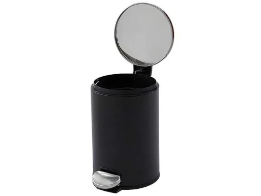 Conjunto De 2 Caixotes Do Lixo Com Pedal Em Inox De 30 L E 3 L Cor Preto E Cobre - Pira
