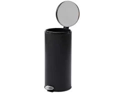 Conjunto De 2 Caixotes Do Lixo Com Pedal Em Inox De 30 L E 3 L Cor Preto E Cobre - Pira
