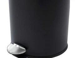 Conjunto De 2 Caixotes Do Lixo Com Pedal Em Inox De 30 L E 3 L Cor Preto E Cobre - Pira