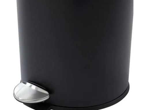 Conjunto De 2 Caixotes Do Lixo Com Pedal Em Inox De 30 L E 3 L Cor Preto E Cobre - Pira