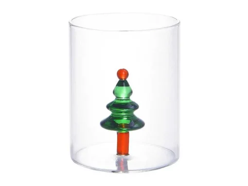 Conjunto De 4 Copos Com Motivos De Natal D.7,5 X A.9,5 Cm - Scopa
