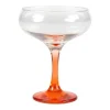 Conjunto De 6 Copos Para Coquetel Com Base Em Laranja De 32 Cl - D. 6,5 X A. 20 Cm - Coraly