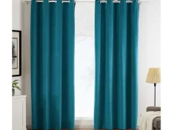 Conjunto De 2 Cortinas Em Veludo 140 X 260 Cm Azul - Ahtari