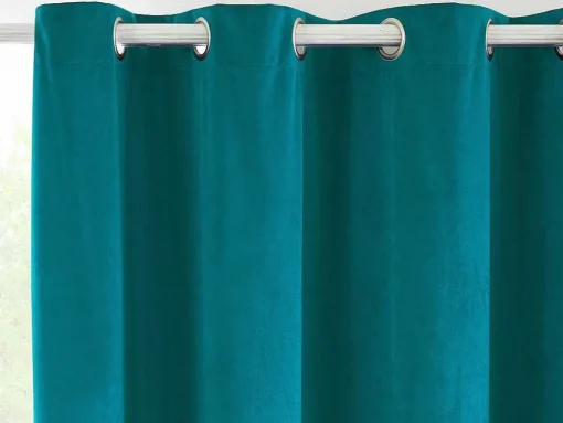 Conjunto De 2 Cortinas Em Veludo 140 X 260 Cm Azul - Ahtari