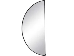 Conjunto De 2 Espelhos Semicirculo Design Em Metal C50 X A100 Cm Preto - Gavra