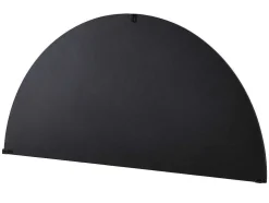 Conjunto De 2 Espelhos Semicirculo Design Em Metal C50 X A100 Cm Preto - Gavra
