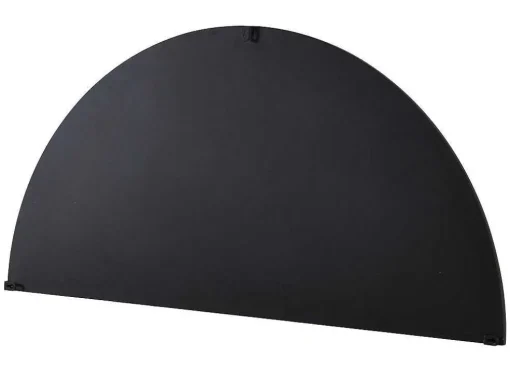 Conjunto De 2 Espelhos Semicirculo Design Em Metal C50 X A100 Cm Preto - Gavra