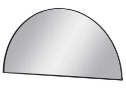 Conjunto De 2 Espelhos Semicirculo Design Em Metal C50 X A100 Cm Preto - Gavra