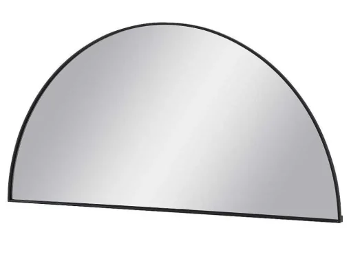 Conjunto De 2 Espelhos Semicirculo Design Em Metal C50 X A100 Cm Preto - Gavra