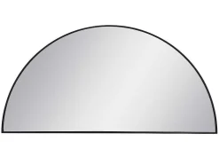 Conjunto De 2 Espelhos Semicirculo Design Em Metal C50 X A100 Cm Preto - Gavra