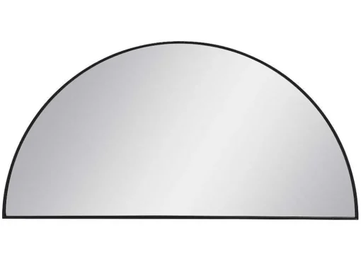 Conjunto De 2 Espelhos Semicirculo Design Em Metal C50 X A100 Cm Preto - Gavra