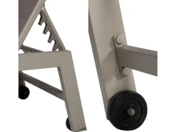 Conjunto De 2 Espreguiçadeiras Barbados Em Taupe Têxtilene - Taupe Aluminium