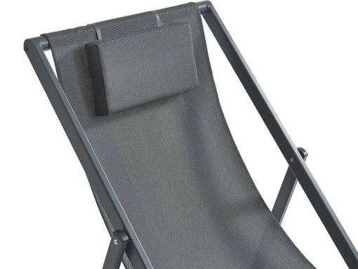 Conjunto De 2 Espreguiçadeiras Chilenas Aluminio Antracite - Anilio De Mylia