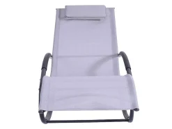 Conjunto De 2 Espreguiçadeiras - Cinzento-Claro - Lombok