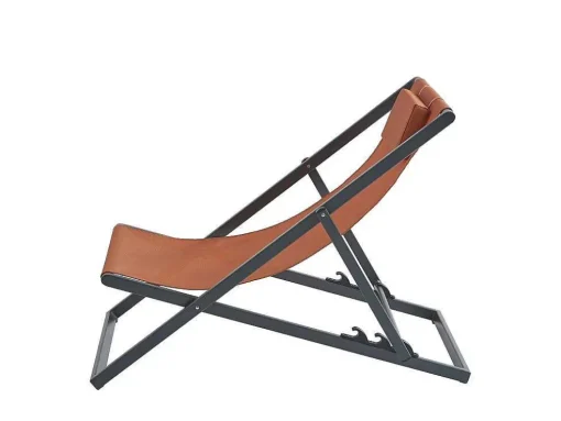 Conjunto De 2 Espreguiçadeiras Chilenas Aluminio Terracota - Anilio De Mylia