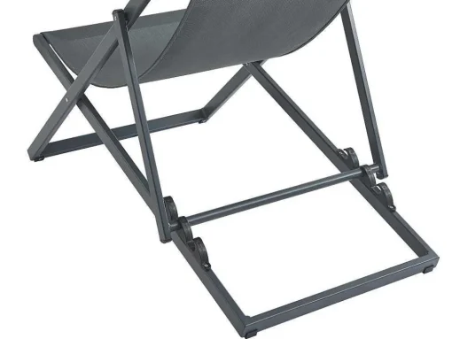 Conjunto De 2 Espreguiçadeiras Chilenas Aluminio Antracite - Anilio De Mylia