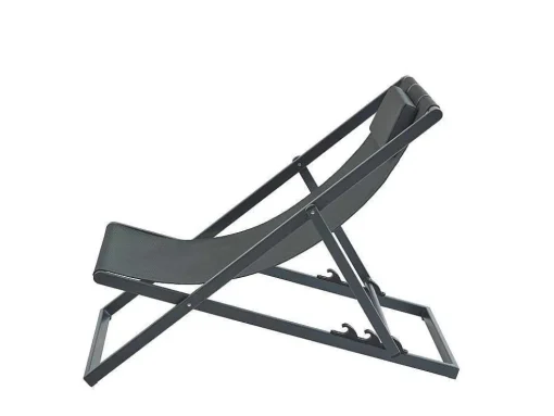Conjunto De 2 Espreguiçadeiras Chilenas Aluminio Antracite - Anilio De Mylia