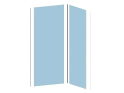 Conjunto De 2 Paineis De Parede De Casa De Banho Com Perfis Incluidos De 2X L. 90 X A. 210 Cm