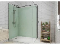 Conjunto De 2 Paineis De Parede De Casa De Banho Com Perfis Incluidos De C. 90 X L. 120 X A. 210 Cm