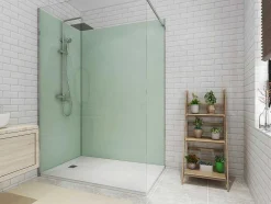 Conjunto De 2 Paineis De Parede De Casa De Banho Com Perfis Incluidos De C. 90 X L. 120 X A. 210 Cm