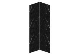 Conjunto De 2 Paineis De Parede De Duche Efeito Marmore Aluminio Com Perfis 2 X L90 X A120 - Eneko