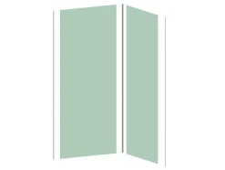 Conjunto De 2 Paineis De Parede De Casa De Banho Com Perfis Incluidos De C. 90 X L. 120 X A. 210 Cm