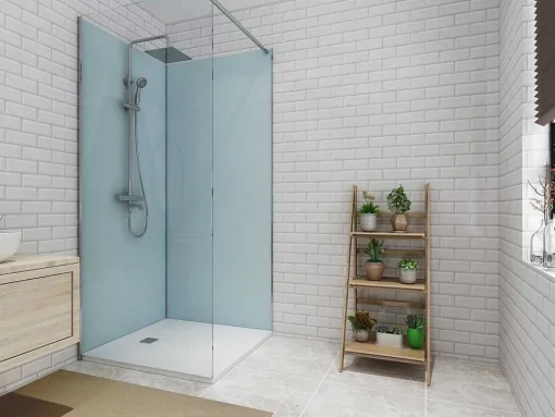 Conjunto De 2 Paineis De Parede De Casa De Banho Com Perfis Incluidos De 2X L. 90 X A. 210 Cm
