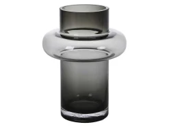 Conjunto De 2 Vasos Em Vidro De Cor A. 25 E A. 30 Cm Vidro Cinzento Fumado - Valoit