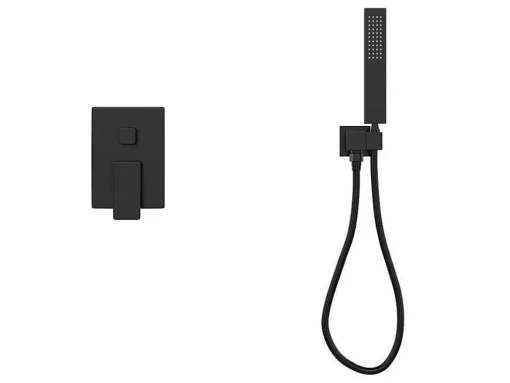 Conjunto De Duche Encastravel Com Torneira Misturadora Mecanica Preto Mate - Tocantis