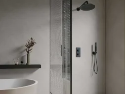 Conjunto De Duche Encastravel Com Torneira Misturadora Termostatica Preto Mate - Timavo