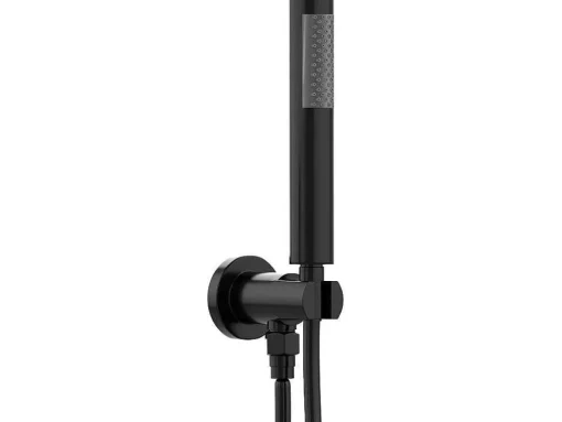 Conjunto De Duche Encastravel Com Torneira Misturadora Termostatica Preto Mate - Timavo