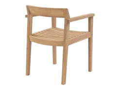 Conjunto De Jantar De Jardim Em Teca, 1 Mesa C. 200 Cm + 6 Cadeiroes, Natural Claro - Allende