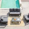 Conjunto De Jardim Em Aluminio: Um Sofá De 3 Lugares, 2 Cadeiroes E Uma Mesa De Centro - Molokai