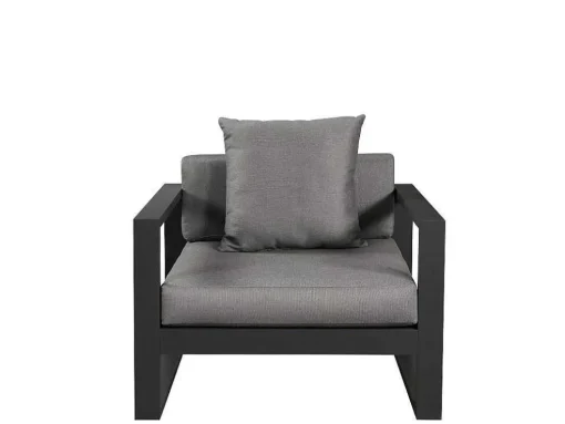 Conjunto De Jardim Em Aluminio: Um Sofá De 3 Lugares, 2 Cadeiroes E Uma Mesa De Centro - Molokai