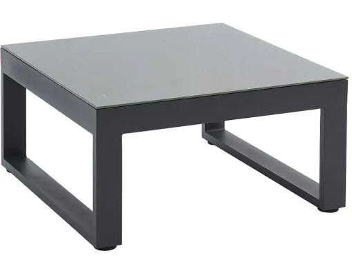 Conjunto De Jardim Em Aluminio: Mesa De Centro E Sofá De Canto Levadico, 6 Lugares - Antracite - Palaos Ii De Mylia