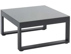 Conjunto De Jardim Em Aluminio: Mesa De Centro E Sofá De Canto Levadico, 6 Lugares - Antracite - Palaos Ii De Mylia