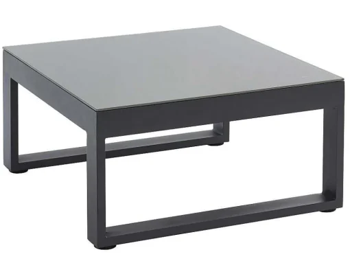 Conjunto De Jardim Em Aluminio: Mesa De Centro E Sofá De Canto Levadico, 6 Lugares - Antracite - Palaos Ii De Mylia