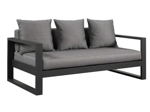 Conjunto De Jardim Em Aluminio: Um Sofá De 3 Lugares, 2 Cadeiroes E Uma Mesa De Centro - Molokai