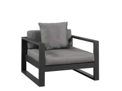 Conjunto De Jardim Em Aluminio: Um Sofá De 3 Lugares, 2 Cadeiroes E Uma Mesa De Centro - Molokai