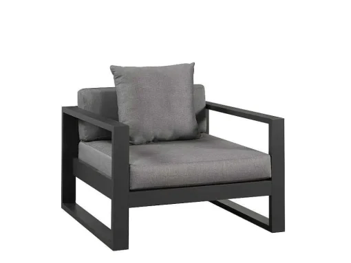 Conjunto De Jardim Em Aluminio: Um Sofá De 3 Lugares, 2 Cadeiroes E Uma Mesa De Centro - Molokai