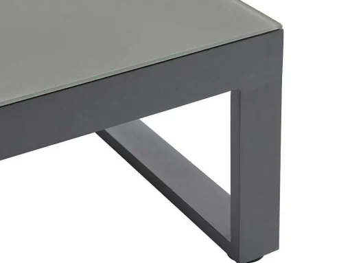 Conjunto De Jardim Em Aluminio: Mesa De Centro E Sofá De Canto Levadico, 6 Lugares - Antracite - Palaos Ii De Mylia