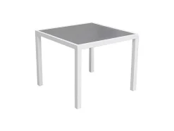 Conjunto De Moveis De Jardim Bergamo De 4 Lugares - Aluminio Branco