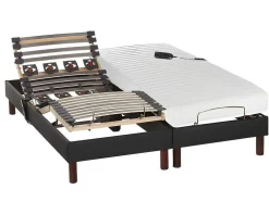 Conjunto De Relaxamento Com Camada Superior Em Látex Tecido Antracite Uranus Da Dreamea - 2X80X200 Cm