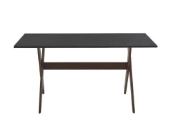 Conjunto Mesa + 6 Cadeiras Antracite, Cinzento E Natural Escuro - Serani
